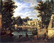 Marcin Zaleski View of the Royal Baths Palace in summer painting